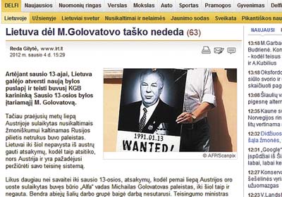 В националистической литовской прессе нарастает форменная истерия по отношению к сотрудникам Группы А (фото к статье о Головатове).