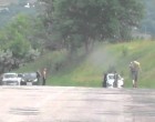 Харьковские партизаны атаковали колонну карателей (видео)