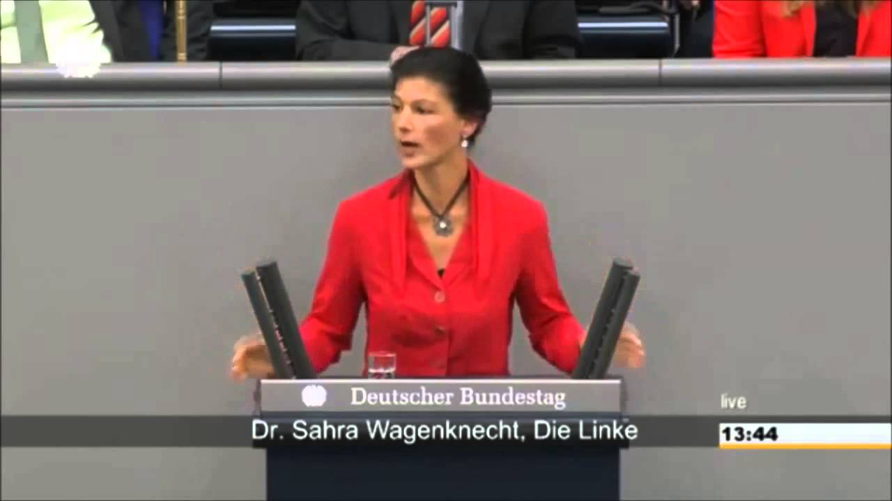 Депутат Бундестага Германии Сара Вагенкнехт в своей речи в Бундестаге о реальном положении дел на Украине