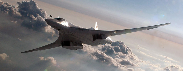 Российский стратегический бомбардировщик Ту-160