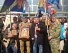 Мироточивая икона Царя Николая возглавила колонну ветеранов в Крестном ходе в Санкт-Петербурге