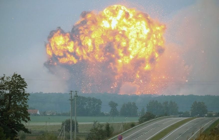 Взрывы на военной базе в Майском Джанкойского района