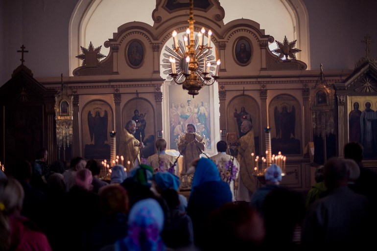 Престольный праздник в Александро-Невском храме в Ужусаляй