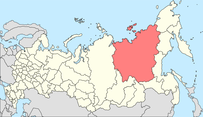 Якутия на карте России