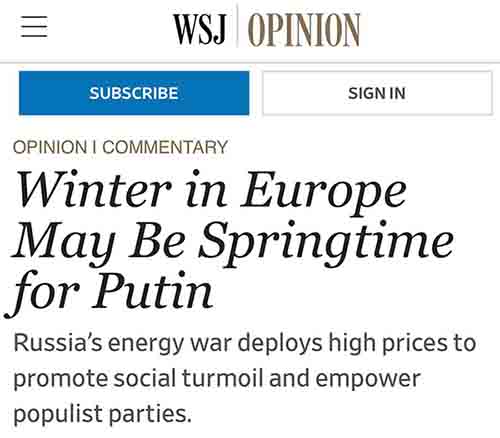 Wall Street Journal раскрывает коварный план Кремля