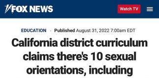 В Калифорнии в школы заказали учебники, в которых говорится, что есть свыше 10 сексуальных ориентаций